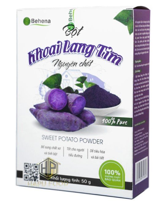 IN HỘP BỘT KHOAI LANG TÍM